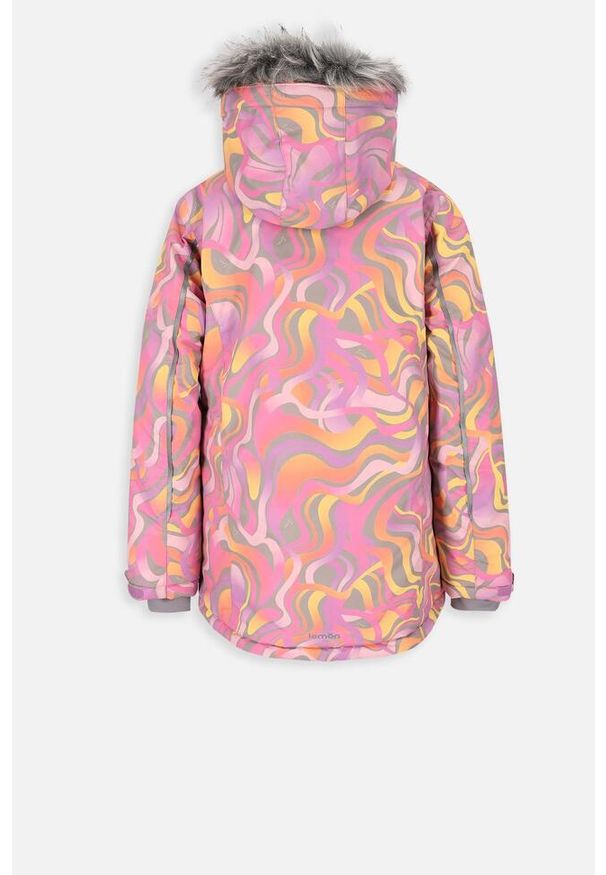 Kurtka narciarska dziewczęca snowboard Lemon Explore ZL3 fioletowa. Kolor: wielokolorowy. Materiał: poliester. Sezon: zima. Sport: snowboard, narciarstwo