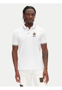 Aeronautica Militare Polo 251PO1850P191 Biały Slim Fit. Typ kołnierza: polo. Kolor: biały. Materiał: bawełna