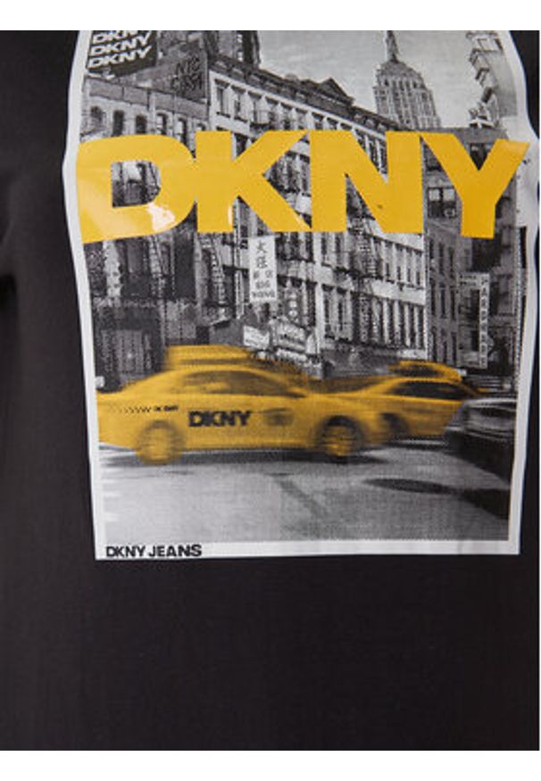 DKNY T-Shirt DJ6T1749 Czarny Regular Fit. Kolor: czarny. Materiał: bawełna