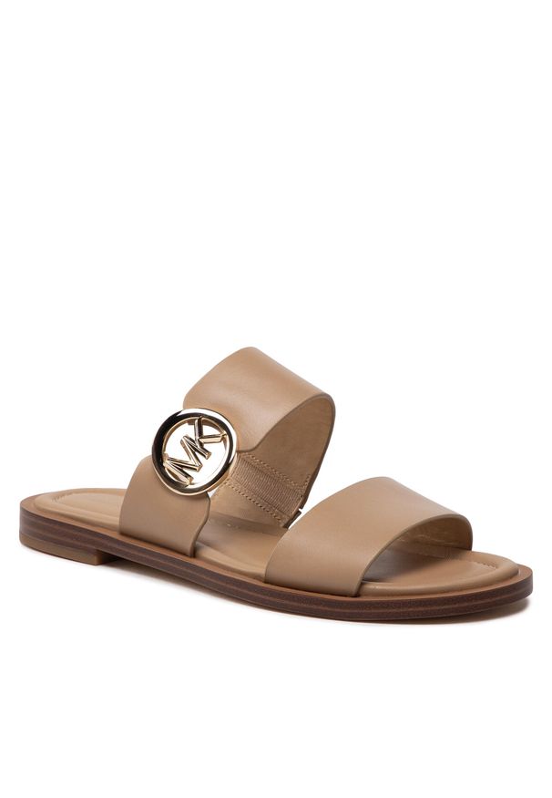 Klapki MICHAEL Michael Kors Summer Sandal 40S2SUFA1L Camel. Kolor: beżowy. Materiał: skóra