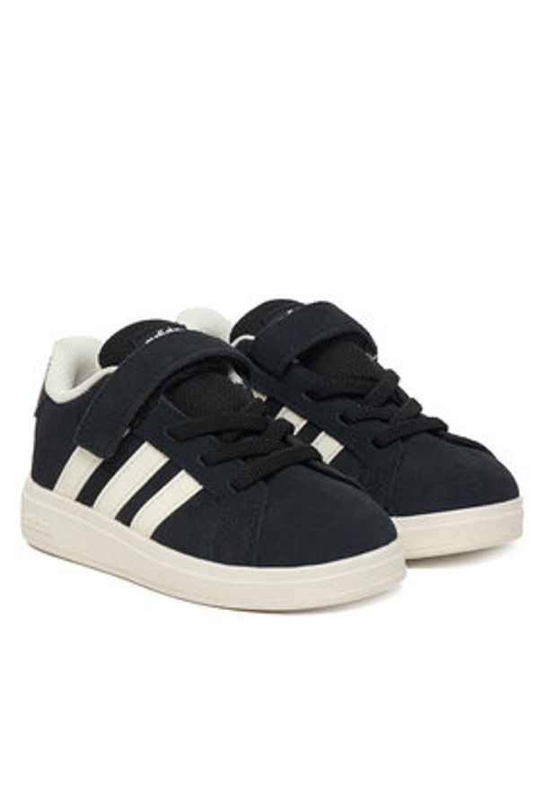 Adidas - adidas Sneakersy Grand Court 00S El I JR0779 Czarny. Kolor: czarny. Materiał: skóra, zamsz