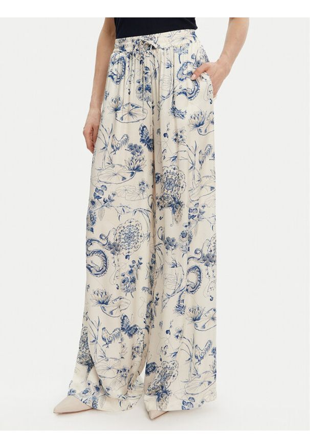 Fracomina Spodnie materiałowe FJ25SV3004W451N4 Niebieski Relaxed Fit. Kolor: niebieski. Materiał: wiskoza