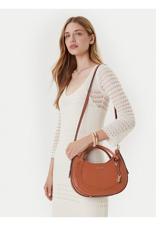Guess Torebka Tatum HWNG96 67060 Brązowy. Kolor: brązowy. Materiał: skórzane
