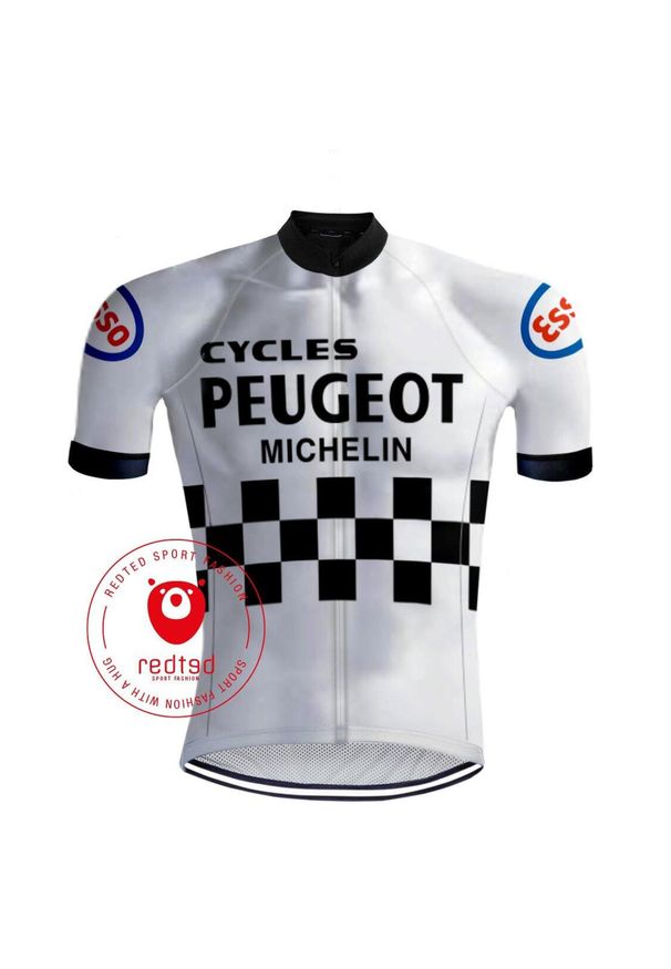 REDTED - Vintage Peugeot White Cycling Jersey - Redted. Kolor: czarny. Materiał: poliester