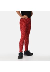 Legginsy fitness dziecięce Regatta Barlia Winter. Kolor: czerwony