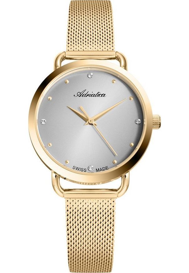 Zegarek Adriatica Zegarek damski Adriatica A3730.1147Q CYRKONIE złoty. Kolor: złoty