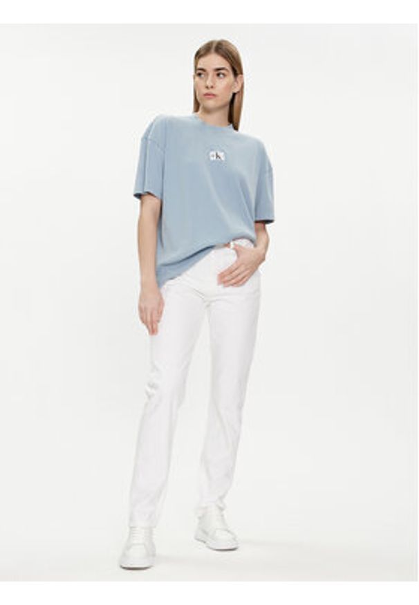 Calvin Klein Jeans Jeansy Authentic J20J222741 Biały Slim Fit. Kolor: biały