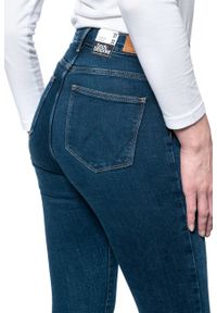 Wrangler - SPODNIE DAMSKIE WRANGLER HIGH RISE SKINNY VINTAGE INK W27HGD18I 112128079. Styl: vintage #5