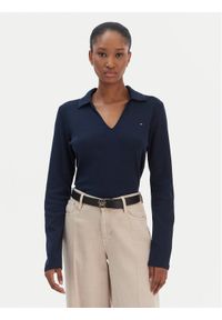 TOMMY HILFIGER - Tommy Hilfiger Bluzka Modern Cody WW0WW47850 Granatowy Slim Fit. Kolor: niebieski. Materiał: bawełna #1