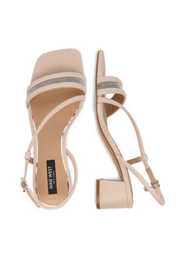 Nine West Sandały EO-LS505187-13 Beżowy. Kolor: beżowy. Materiał: skóra