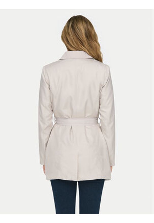 only - ONLY Trencz Valerie 15191821 Beżowy Regular Fit. Kolor: beżowy. Materiał: syntetyk