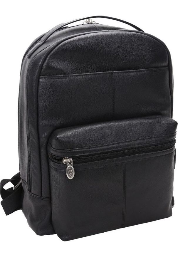 Plecak MCKLEIN Skórzany męski plecak na laptopa MCKLEIN Parker 88555 czarny. Kolor: czarny. Materiał: skóra