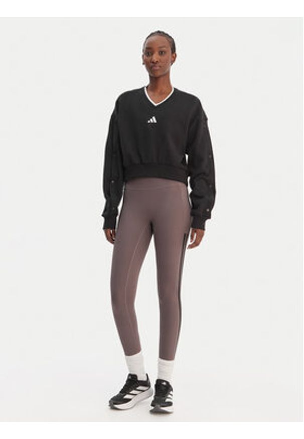 Adidas - adidas Legginsy Optime Workout 3-Stripes KE7530 Szary Slim Fit. Kolor: szary. Materiał: syntetyk