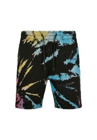 Urban Classics - Szorty Urban classic tie dye. Kolor: czarny. Długość: krótkie. Sezon: lato #1