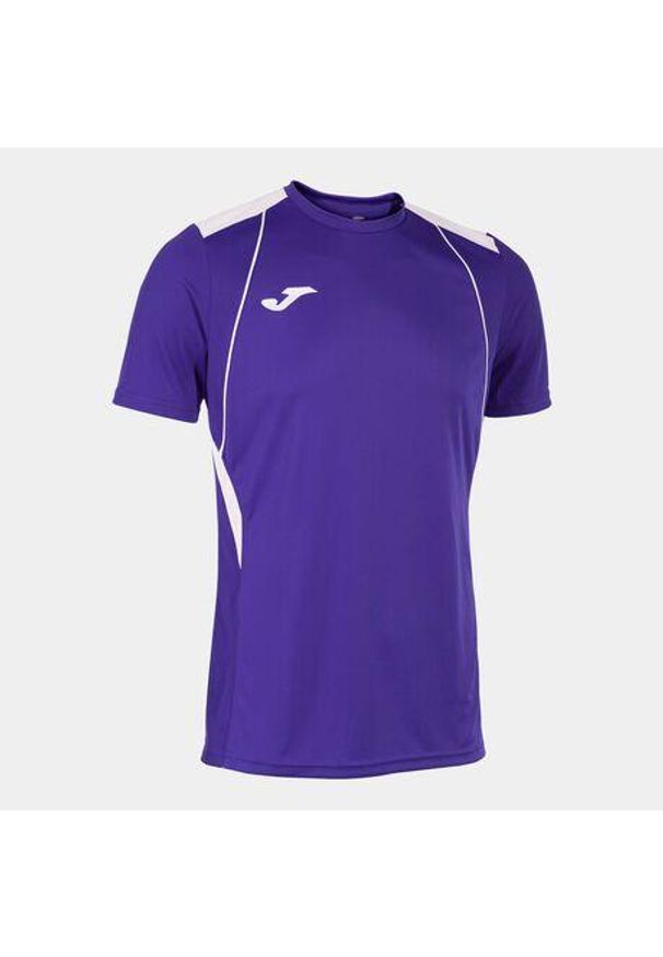 Jersey Joma Championship VII. Kolor: fioletowy, biały, wielokolorowy. Materiał: jersey. Długość rękawa: krótki rękaw. Długość: krótkie. Sport: piłka nożna