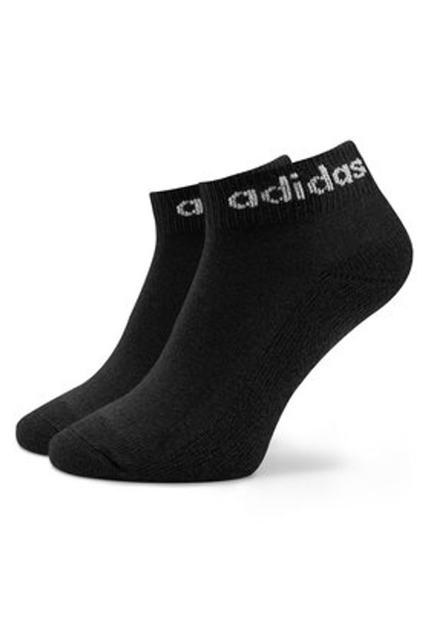 Adidas - adidas Skarpety krótkie Linear Ankle Socks Cushioned Socks 3 Pairs IC1303 Czarny. Kolor: czarny. Materiał: bawełna