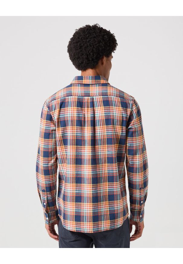 Wrangler - WRANGLER LS 1 PKT SHIRT MĘSKA KOSZULA W KRATĘ KRATA BLACK IRIS 112350495 W5A9016826
