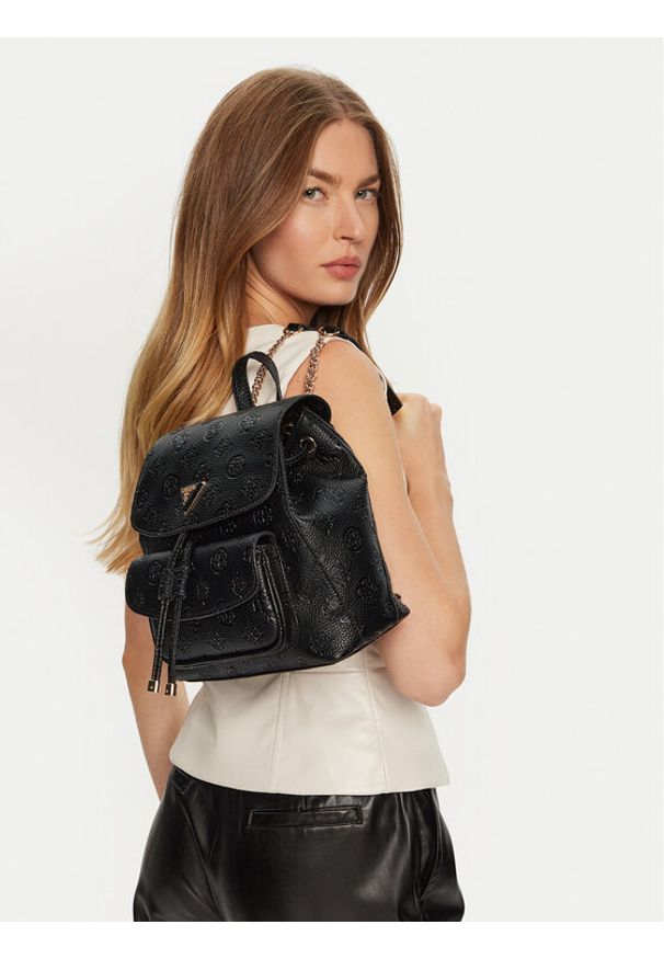 Guess Plecak HWPG93 49310 Czarny. Kolor: czarny. Materiał: skóra
