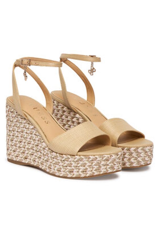 Guess Sandały FLJERL ELE04 Beżowy. Kolor: beżowy. Materiał: skóra
