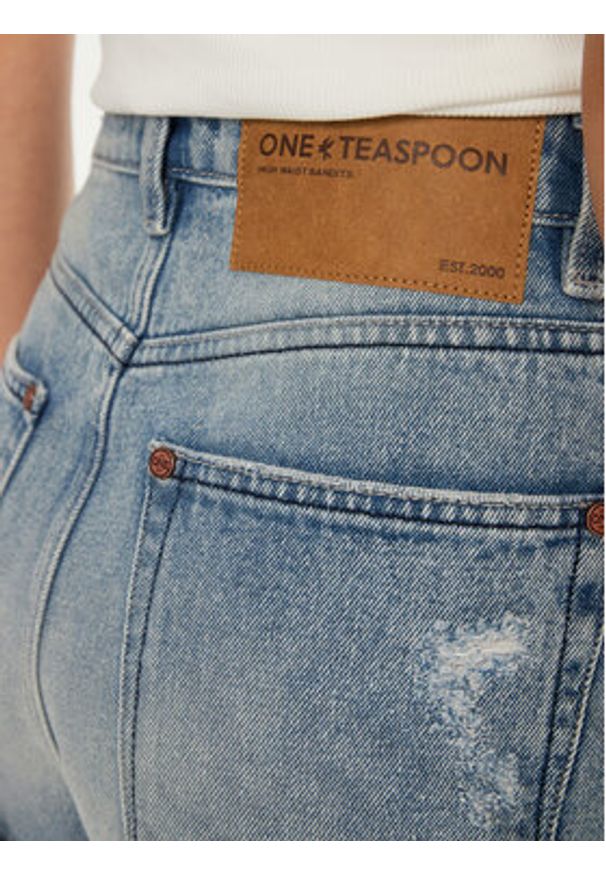 One Teaspoon Szorty jeansowe Bandits 26891 Błękitny Regular Fit. Kolor: niebieski. Materiał: bawełna