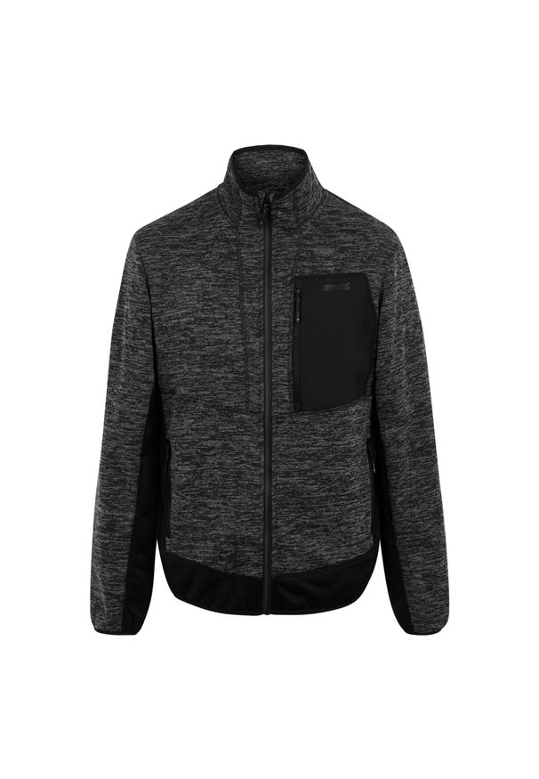 Regatta - Męska Bluza Polarowa Baslinn. Kolor: szary, fioletowy, wielokolorowy, czarny. Materiał: polar. Styl: sportowy. Sport: turystyka piesza