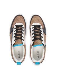 Guess Sneakersy FMFVEN FAB12 Beżowy. Kolor: beżowy. Materiał: skóra