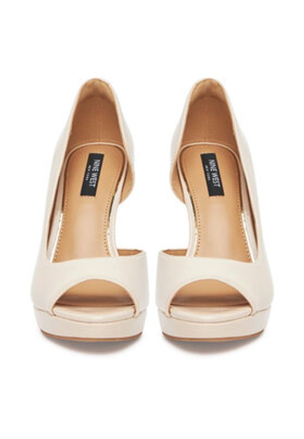 Nine West Sandały WFA2733-1A Beżowy. Kolor: beżowy. Materiał: materiał, syntetyk