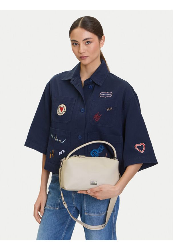 Tommy Jeans Torebka Tjw American Cool Shoulder Bag AW0AW17531 Beżowy. Kolor: beżowy. Materiał: skórzane