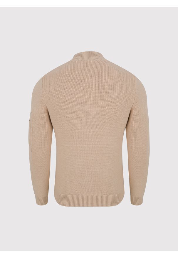 Pako Lorente - PAKO LORENTE - Rozpinany kardigan w kolorze beżowym. Okazja: na co dzień. Kolor: beżowy. Materiał: wełna, bawełna. Sezon: jesień. Styl: casual