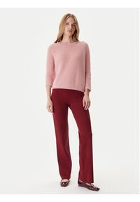 Vero Moda Spodnie dzianinowe Gold Art 10332174 Bordowy Loose Fit. Kolor: czerwony. Materiał: syntetyk #3