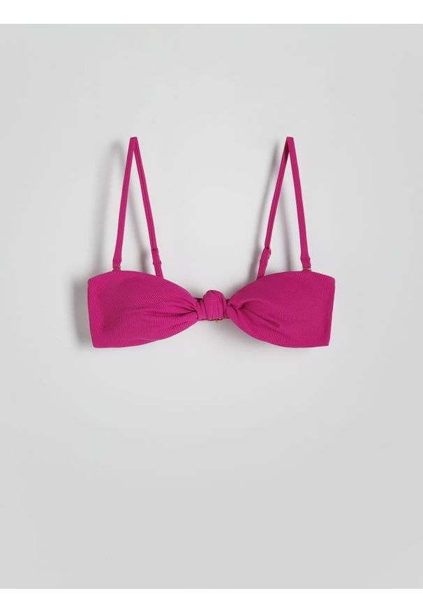 Reserved - Góra od bikini - fuksja. Kolor: różowy. Materiał: materiał