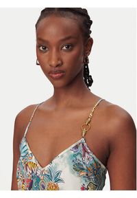 Just Cavalli Sukienka letnia 80PAO925 NS837 Błękitny Slim Fit. Kolor: niebieski. Materiał: wiskoza. Sezon: lato #5