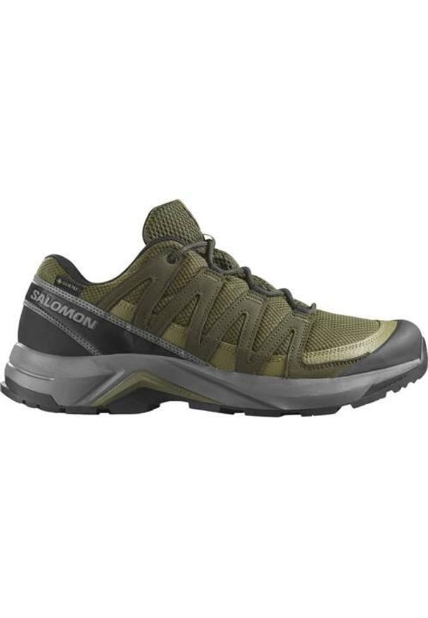 salomon - Buty trekkingowe męskie Salomon X-adventure Reckon Gtx. Kolor: zielony. Materiał: materiał, syntetyk. Szerokość cholewki: normalna