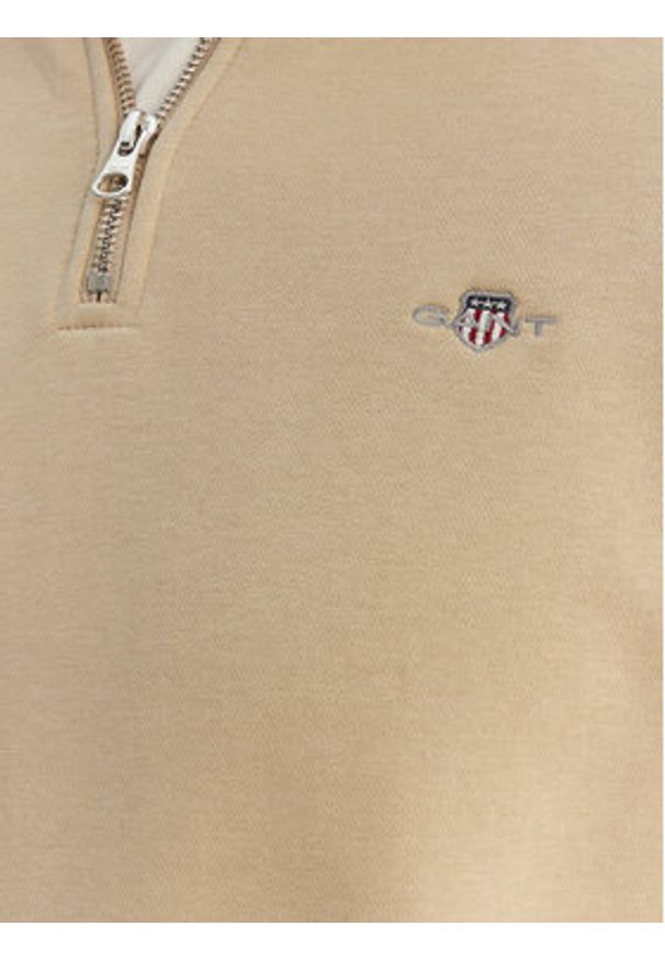 GANT - Gant Bluza Shield 2008005 Beżowy Regular Fit. Kolor: beżowy. Materiał: bawełna