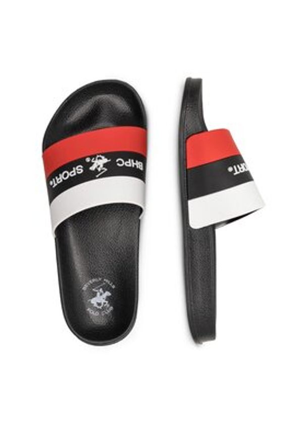Beverly Hills Polo Club Klapki MP-CA23054-1C Czarny. Kolor: czarny. Materiał: guma