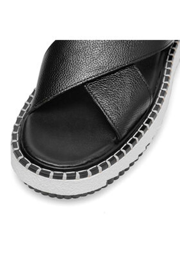 Badura Sandały BEKI-01W3-003 Czarny. Kolor: czarny. Materiał: skóra