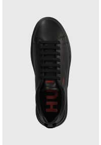 Hugo - HUGO sneakersy skórzane Blake kolor czarny 50499261. Zapięcie: sznurówki. Kolor: czarny. Materiał: materiał, guma #5