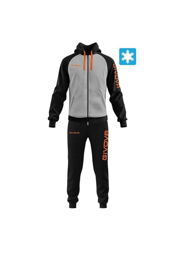 Givova Super King Felpa dres męski, rozmiar L. Kolor: wielokolorowy, fioletowy, czarny, pomarańczowy. Materiał: dresówka