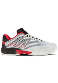 Buty do tenisa męskie K-Swiss Hypercourt Express 2. Zapięcie: sznurówki. Kolor: wielokolorowy. Materiał: materiał, syntetyk, tkanina. Szerokość cholewki: normalna. Sport: tenis