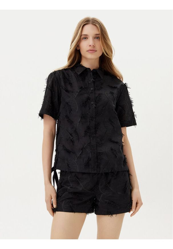 Silvian Heach Koszula Serema GPP25332CA Czarny Regular Fit. Kolor: czarny. Materiał: bawełna