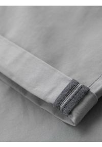 Ombre Clothing - Szorty klasyczne męskie chino z podwiniętą nogawką - szare V12 OM-SRCS-0197 - XXL. Kolor: szary. Materiał: bawełna, elastan. Sezon: lato. Styl: klasyczny #4