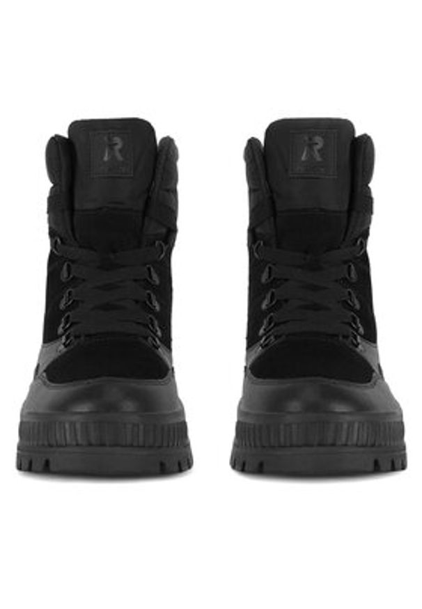 Rieker Revolution Lifestyle Botki W2171-00 Czarny. Kolor: czarny. Materiał: skóra