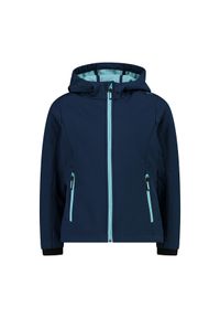 Kurtka impermeabilna z kapturem dla dziewczynki CMP. Typ kołnierza: kaptur. Kolor: niebieski. Sport: turystyka piesza #1