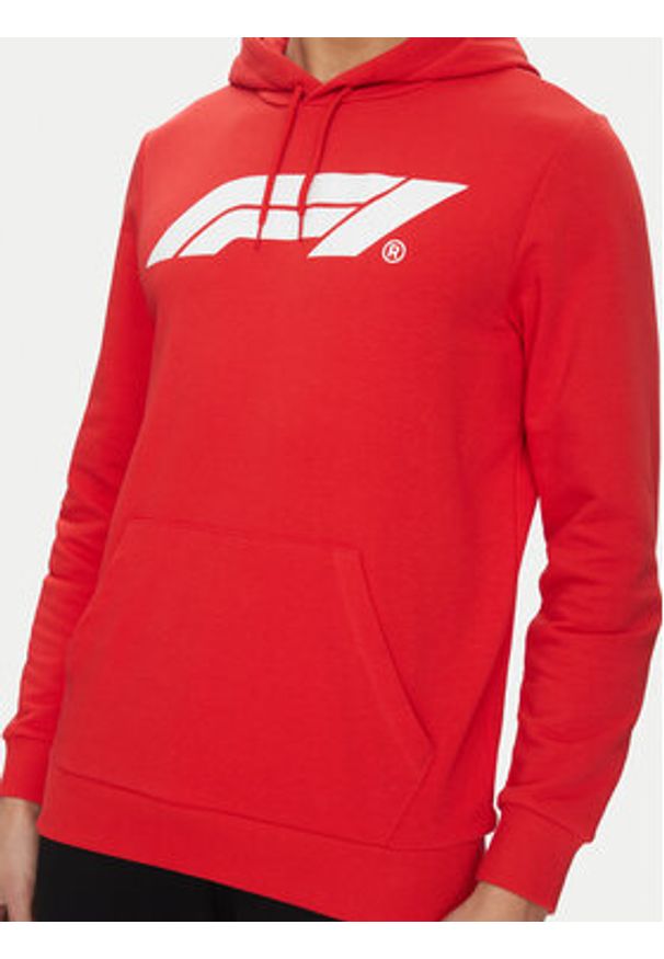 Puma Bluza F1 Ess Logo 625853 Czerwony Regular Fit. Kolor: czerwony. Materiał: bawełna