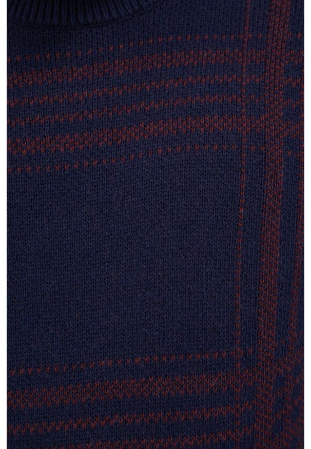 PRODUKT by Jack & Jones - Produkt by Jack & Jones Sweter z domieszką wełny męski kolor granatowy ciepły. Okazja: na co dzień. Kolor: niebieski. Materiał: wełna. Długość rękawa: długi rękaw. Długość: długie. Styl: casual