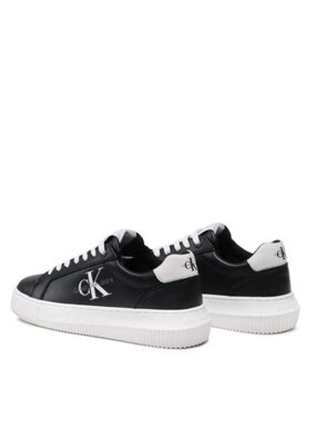 Calvin Klein Jeans Sneakersy Chunky Cupsole Laceup Mon Lth Wn YW0YW00823 Czarny. Kolor: czarny. Materiał: skóra