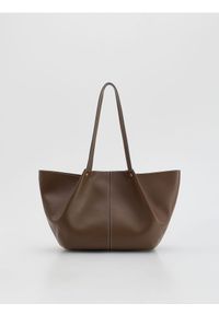 Reserved - Torebka shopper - beżowy. Kolor: beżowy. Materiał: skórzane #1