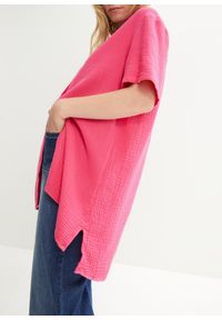 bonprix - Koszula muślinowa. Kolor: różowy. Długość rękawa: krótki rękaw. Długość: krótkie #2