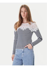Morgan Bluzka 251-TMACO Granatowy Slim Fit. Kolor: niebieski. Materiał: bawełna