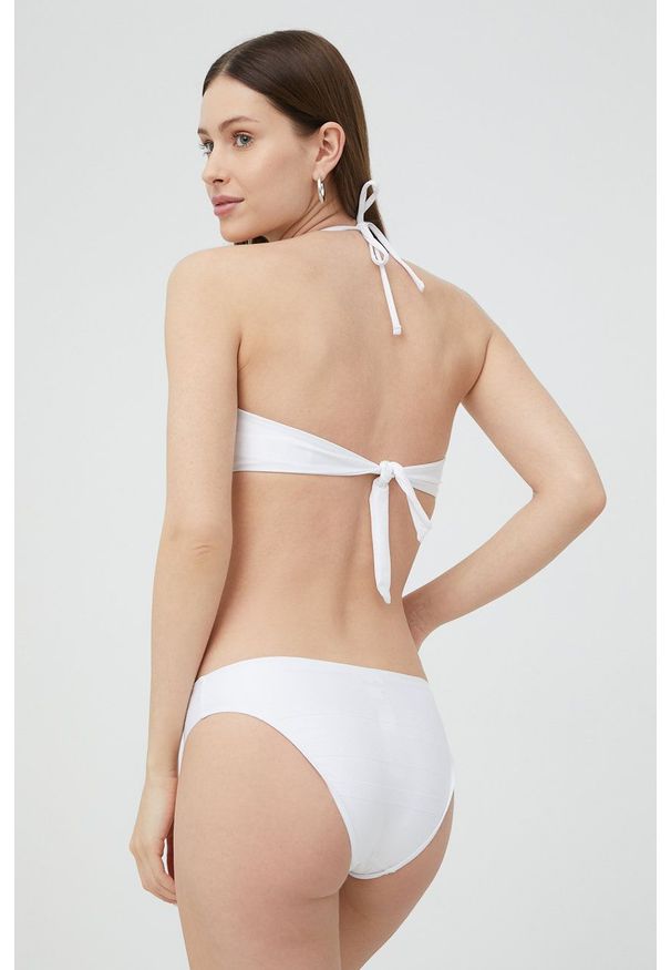 Max Mara Leisure strój kąpielowy kolor biały lekko usztywniona miseczka. Kolor: biały. Materiał: materiał